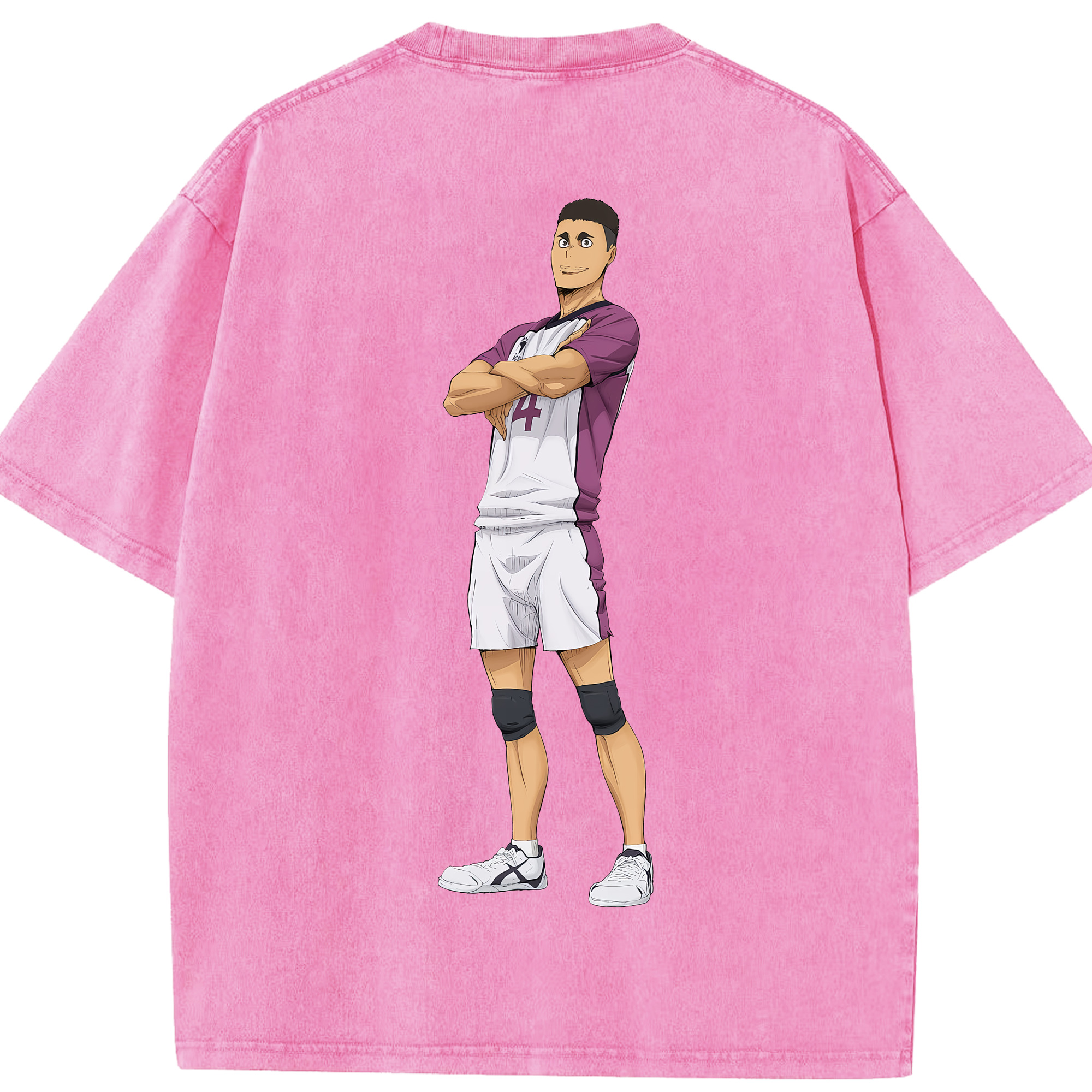 （画像用） ハイキュー!! Haikyu!! 綿100% ヴィンテージ風 半袖Tシャツ（背面プリント）